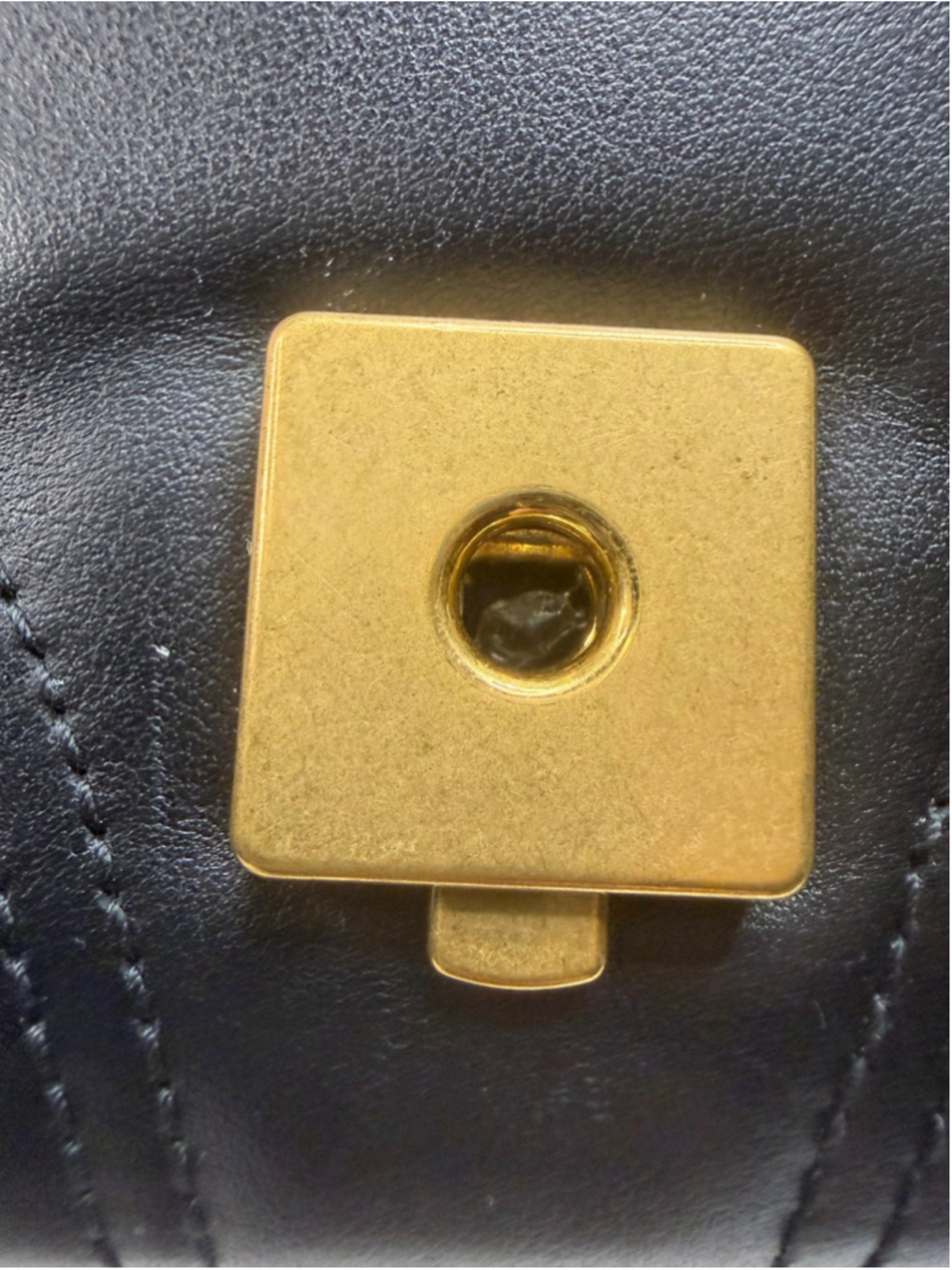 Women's Gucci Marmont Small Top Handle Bag in Black and Gold - Picture 15 of 16